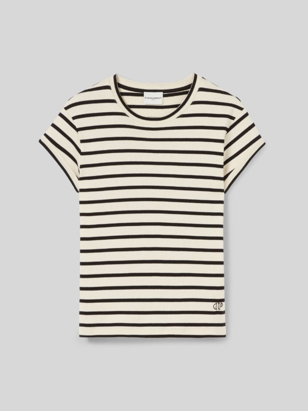 Claudie Pierlot Tametin Striped Cotton T Shirt Bicolore S NWT
